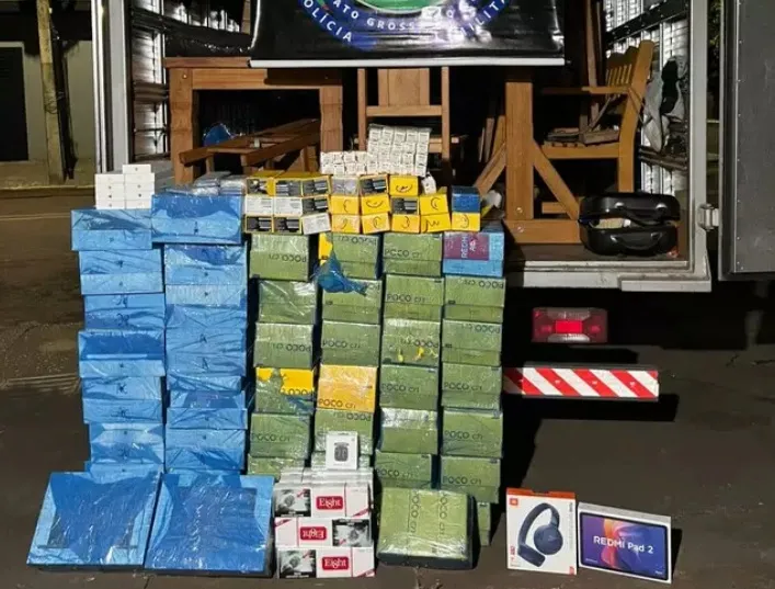 PM apreende R$ 1,7 milhão em celulares, Macbooks e canetas emagrecedoras 