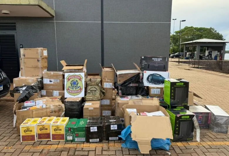 Carga de mercadorias estrangeiras é apreendida em residência durante operação da PF