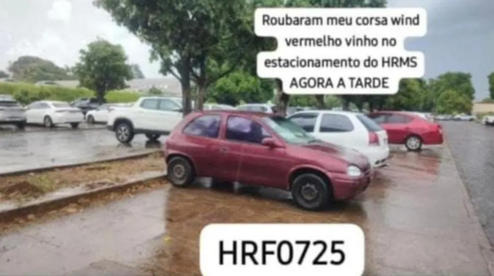 Veículo é furtado no estacionamento do Hospital Regional