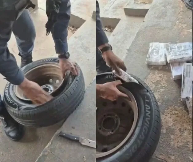 Ponta Porã: Emagrecedores são apreendidos em estepe de carro na MS-386