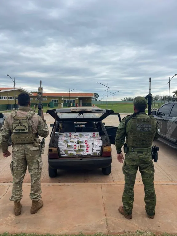 PF e BPFRON apreendem cigarros paraguaios